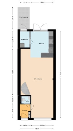 Floorplan - Veenenburgerlaan 11, 2182 DA Hillegom